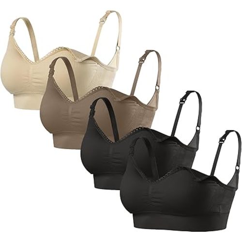 Under Control Women’s Nursing Bra Wireless Seamless Maternity Bra Breastfeeding Bra Sleep Bralette for Pregnancy with Bra Pad