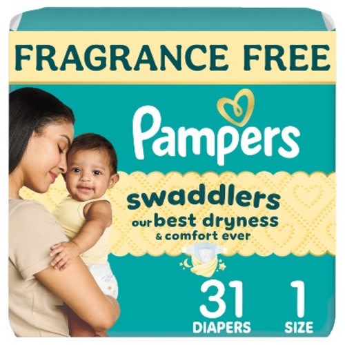 Pampers Swaddlers Sensitive Disposable Diapers - Size 1 - 32ct