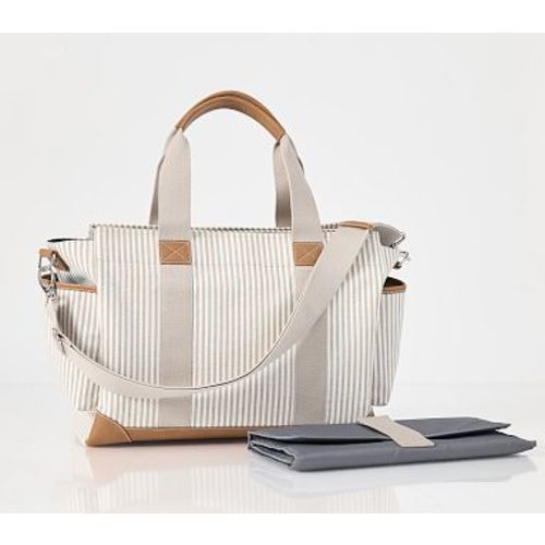 Classic Diaper Bag, Oatmeal Wheaton Stripe