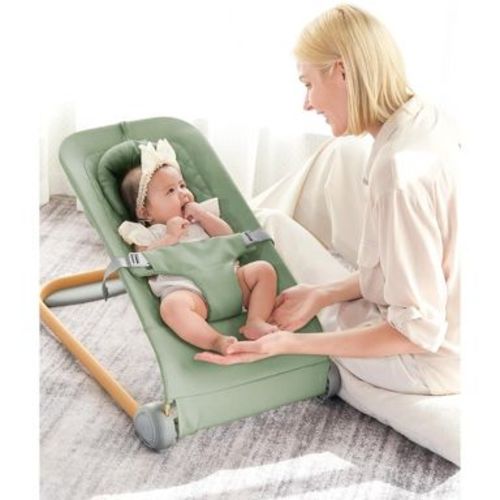 Fodoss Baby Bouncer, Portable Infant Bouncer Seat with Ergonomic Support, Foldable Baby Rocker Chair, Convertible Baby Bassinet for Newborns