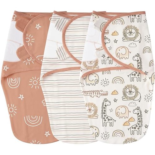 Yoofoss Baby Swaddles for Newborns 100% Organic Cotton, Adjustable Swaddle Sleep Sack 0-3 Months Newborn Swaddle Sack, Breathable Soft(Small)