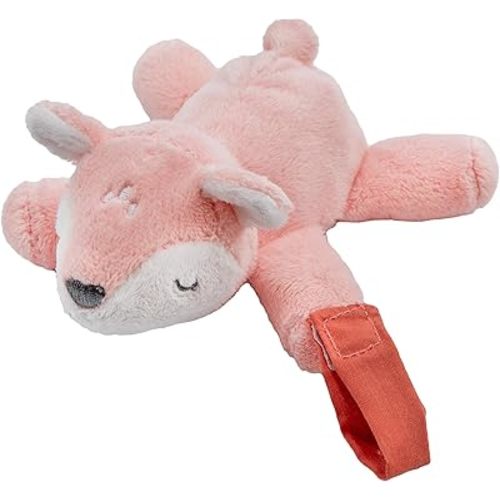 Carter's Fawn Plush Rattle with Loop Teether for Infants and Babies