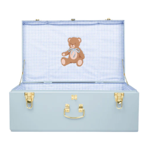 Quick Ship Teddy Bear Grand Baby Trunk - Light Blue