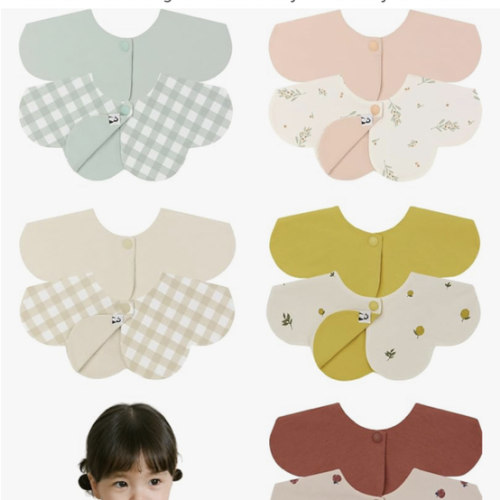 Konny Baby Bib 3/5/7-Pack Set, 360 ​​° Rotate, Soft and Absorbent Drooling for Toddler Boys Girls Baby Essentials