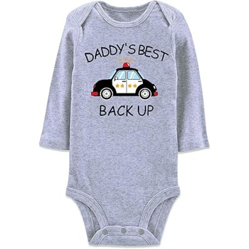 Baby Boys Girls Cotton Romper Newborn Funny Saying Bodysuit Long Sleeve Infant Neutral Jumpsuit 0-12 Months