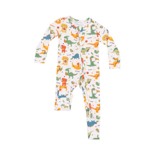 2 Way Zipper Romper - Veggie Dinos