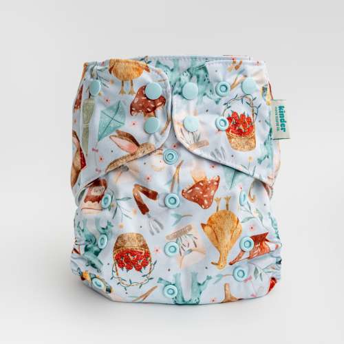 Spring Showers - Essential Pocket Diaper - Animals - One Size – Kinder Cloth Diaper Co.