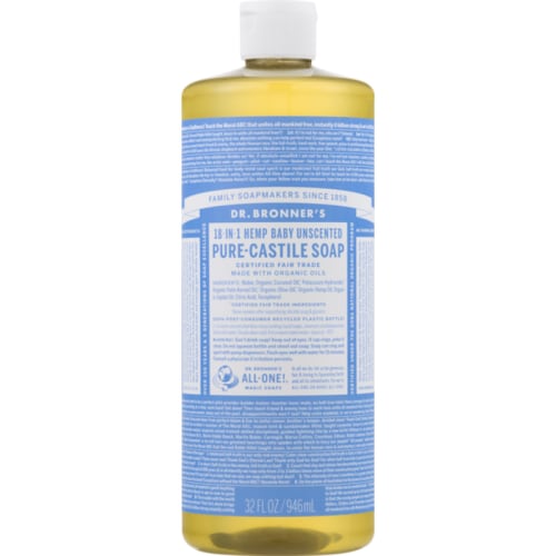 DR. BRONNERS SOAP LIQ CSTLE BABY UNSCENTED 32 OZ – Mary's Health Foods