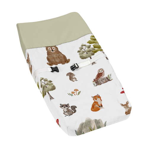 Sweet Jojo Designs Watercolor Woodland Forest Animals Multicolor Changing Pad Cover