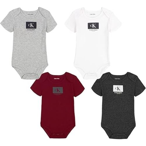Calvin Klein baby-boys 4 Pack Bodysuit
