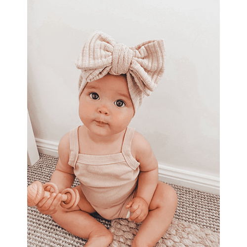 Oversized Topknot - Beige