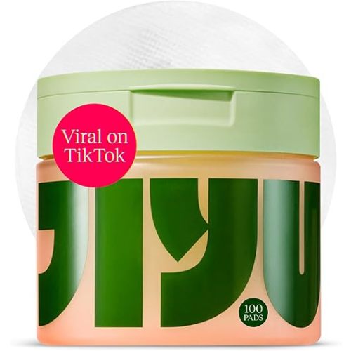 JiYu Toning Polish Pads - Korean Skincare for Dark Spots, Wrinkles & Dull Skin - Hydrating Facial Treatment with Snail Mucin, Niacinamide, Peptides & Centella - 100 Count