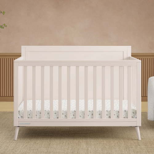 Delta Children Lola 6-in-1 Convertible Crib - Converts from Baby Crib to Toddler Bed, Daybed, Sofa Bed and Full-Size Bed With and Without Footboard, Fits Standard Full-Size Crib Mattress, Soft Beige