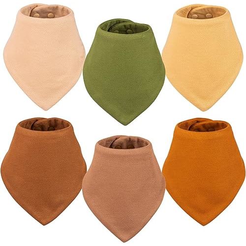 Tiny Twinkle Bandana Scarf Bibs - Water Resistant and Absorbent Infant Drool and Teething Baby Bibs