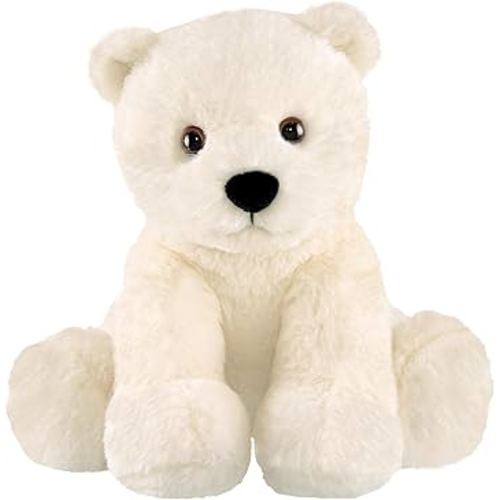 Bearington Everest The Polar Bear Stuffed Animal - 10.5" Soft Plush Toy with Fluffy White Fur - Adorable Polar Bear Plushie for Kids and Babies - Cuddly Bears Stuffed Animals Gift for All Ages