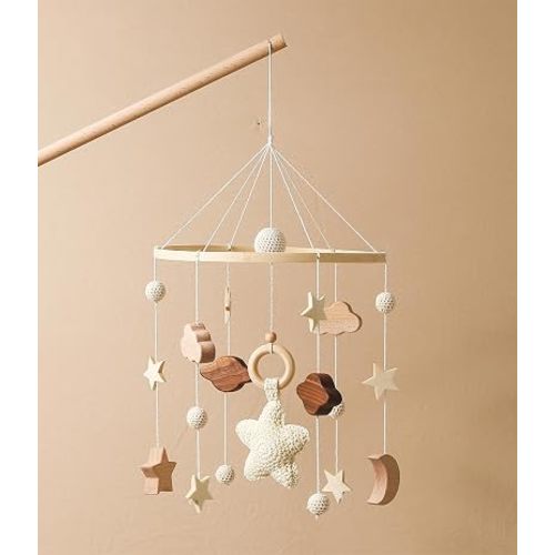 Starry Sky Mobile for Crib, Handmade Nursery Mobile, Baby Bedroom Hanging Decoration Toy