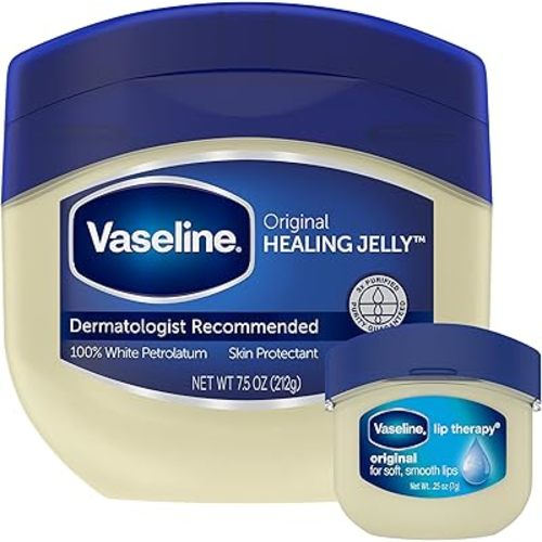 Vaseline Original Healing Jelly, Skin Protectant with 100% White Petrolatum + Original Lip Therapy for Soft, Smooth Lips