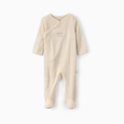 Carter's Snug Fit Sleep & Play Pajamas - Cream Hello Baby, Nb