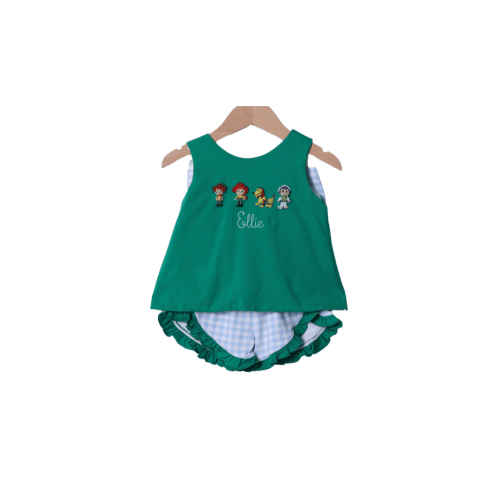 French Knot Cowboy and Friends Bow Short Set