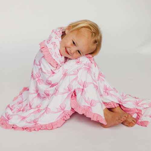 Bamboo Ruffled Three-Layer Quilt - Bow My Gosh