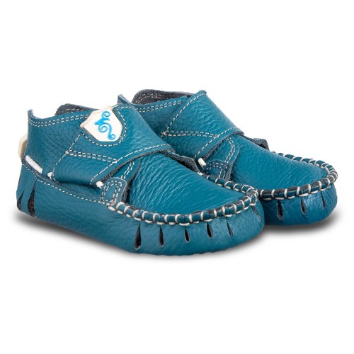 Children's barefoot shoes for learning to walk - MOXY BABY BLUE