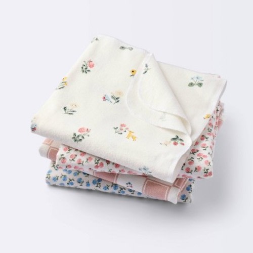 Flannel Baby Blankets - Traditional Floral - 4pk - Cloud Island™