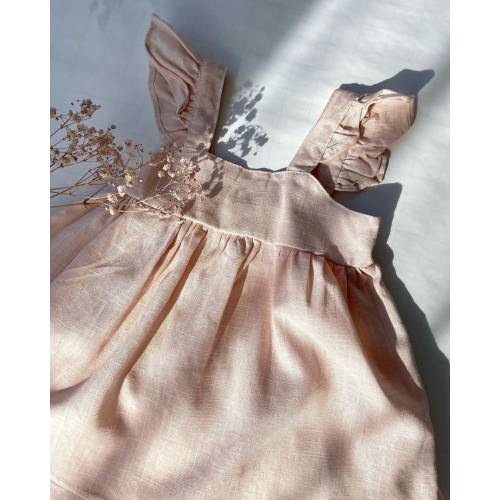 Baby Girls' Summer Linen Dress, Linen Girls Dress, Pure Natural Linen Girls Dress, Natural Girls Soft Linen Dress, Toddler Linen Dress