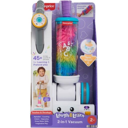 Laugh & Learn 2-In-1 Vacuum with Lights & Music
