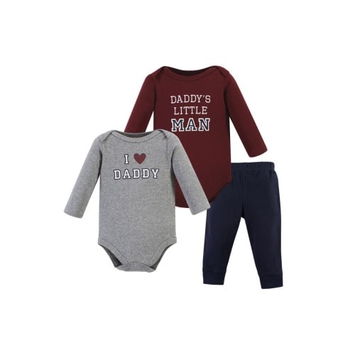 Coordinated 3-Piece Outfit with Long-Sleeve Bodysuit & Pants