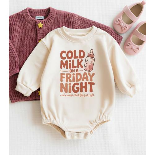 Baby Onesie | Country Western Infant Bodysuit | Cold Milk on Friday Night | Funny Baby Boy Clothes | Cowboy Baby Gifts