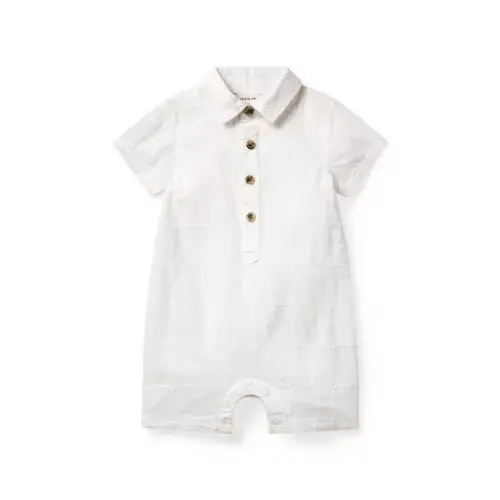 Baby White Baby Embroidered Romper by Janie and Jack