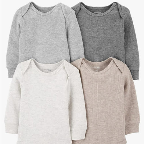 Simple Joys by Carter's Baby 4-Pack Long-Sleeve Thermal Bodysuit