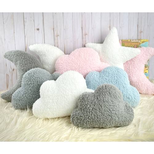 Cloud Pillow, Sherpa Cloud, Cloud Cushion, Cloud Shape, Cloud Decor, Girls Decor, Baby Pillow, Nordic Decor, Nursery Pillow, Boucle Cloud