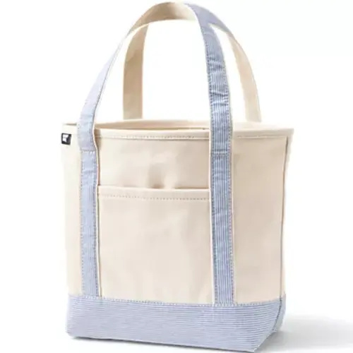 Medium 5 Pocket Open Top Canvas Tote Bag | Lands' End