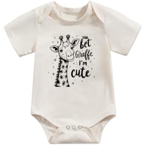 Newborn Baby Bodysuit Infant Short Sleeve Funny Letters Print Romper Reveal Pregnancy Announcement Clothes