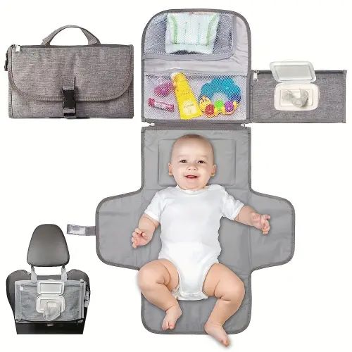 Portable Diaper Changing Pad For Newborn Baby Changing Pad with Smart Wipes Pocket Waterproof Travel Changing Kit - AliExpress