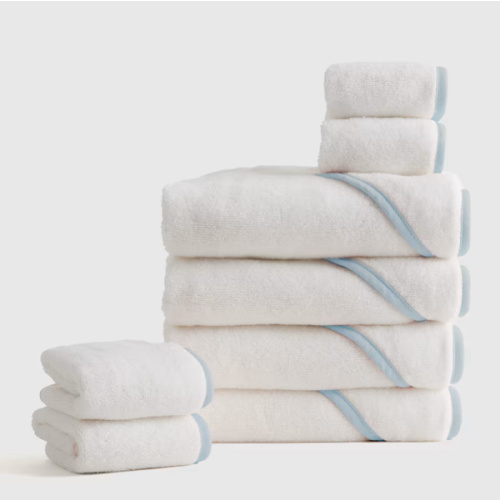 Organic Turkish Cotton Baby Bath Bundle 8-Pack in Light Blue