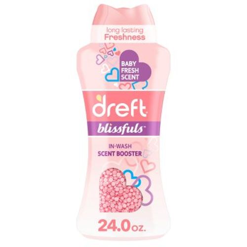 Dreft Blissfuls Baby Fresh Scent In-Wash Scent Booster Beads - 24oz: Odor Control, Bleach-Free, Spill-Resistant Lid, High Efficiency
