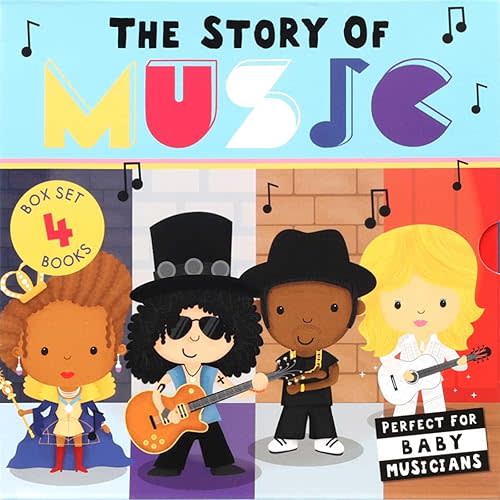 The Story of Music: Four-Book Boxed Set: The Story of Rock, The Story of Pop, The Story of Rap, The Story of Country Board book – January 2, 2024