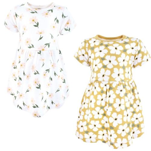 Luvable Friends Hudson Baby Short-Sleeve Dresses 2pk