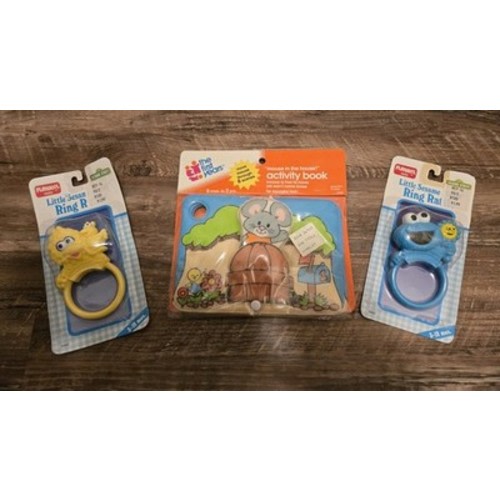 Vintage 80's Baby Toys (Playskool, The First Years) Sesame Street! New!