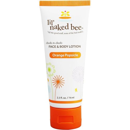 Lil Naked Bee Baby Lotion for Kids (2.5oz) Orange Popsicle Cheeks to Cheeks Face & Body Lotion for Hydrating & Moisturizing Skin
