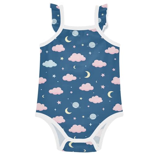 Baby Girls Bodysuit Summer Ruffle Sleeveless Rompers One Piece Cotton Clothes Outfits for Newborn Infant 0-24 Months