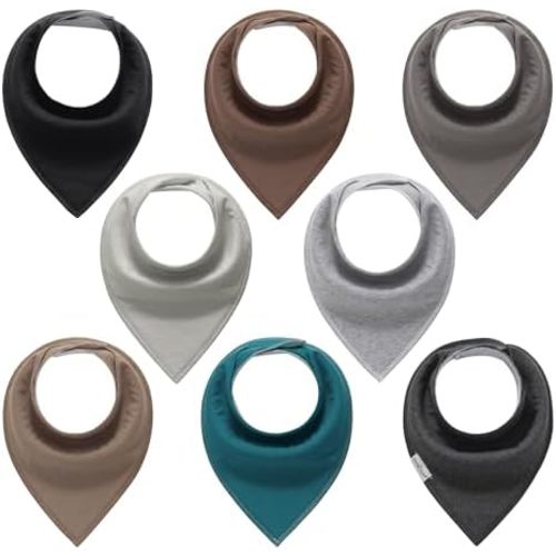 Little Tots Baby Bandana Drool Bibs for Boys, Girls, Baby Unisex Cotton Bibs 4/8/10 Pack Soft and Absorbent
