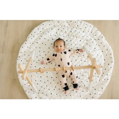 Large Round Baby Play Mat, Quilted Cotton Blend, 43 inch