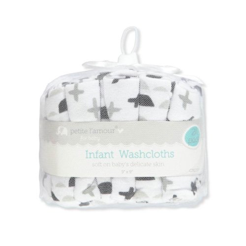 Cribmates Baby 24-Pack Terry Washcloths - white/multi, one size