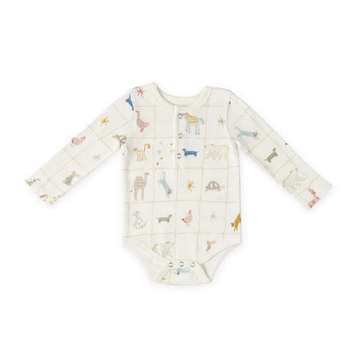 Henley One-Piece - Animal Shuffle 12-18 months)