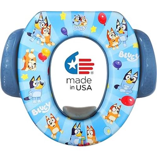 Bluey Soft Potty Seat - Potty Training Toilet Seat, Soft Cushion, Baby Potty Training, Safe, Easy to Clean