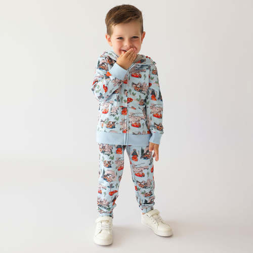 Disney Pixar Cars Rte 66 French Terry Hoodie Jogger Set