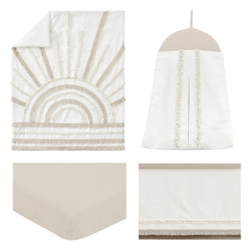 Sweet Jojo Designs Tufted Sun Ivory 4 Piece Crib Bedding Set | Wayfair